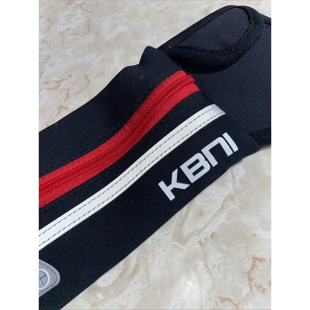 KBNI Neoprene Belt Running Zipper Water Bottle Pocket Comfort Fit Stretch